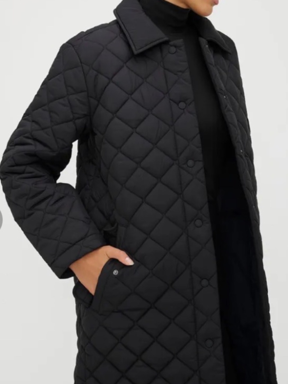 💐NWT💐 Kit and Ace Oslo Recycled Black Quilted Coat - size XL - Picture 2 of 16